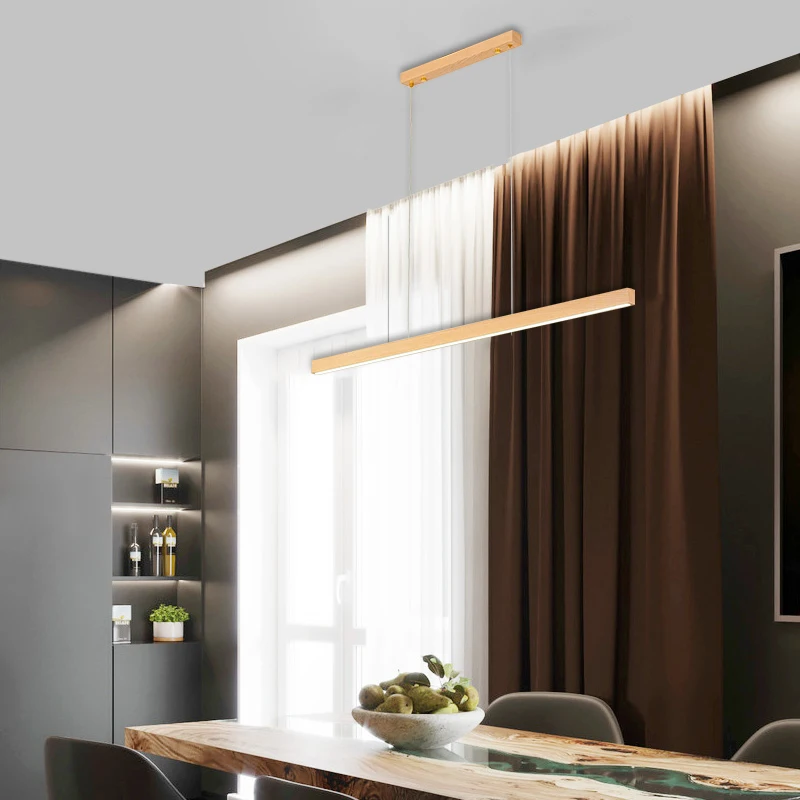 Enkel LED Træ Vedhæng Lys Belysning til Hjemmet Udsmykning Hotel Kontor Køkken Hængende Lys Indendørs Stue lamper