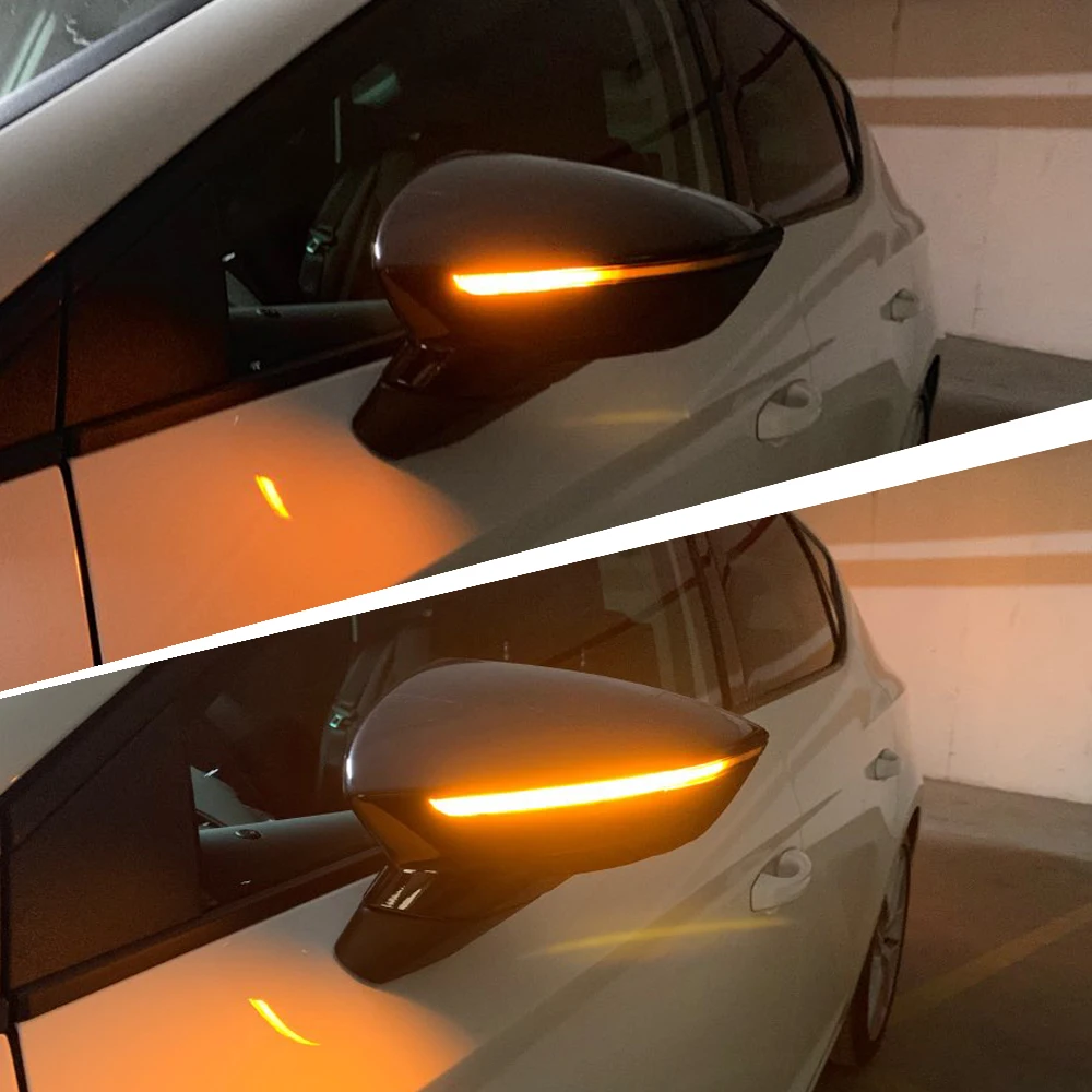 Et Par Dynamiske Blinklys for Seat Leon III 5F Ibiza KJ Arona LED-blinklys sidespejl Indikator 2013 2017 2018