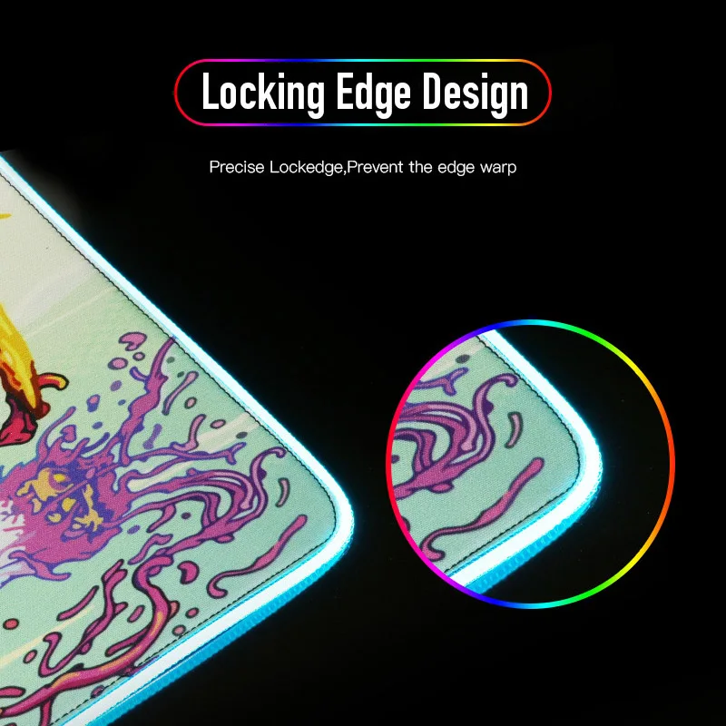 Et Stykke Animationsfilm Gaming Gamer Mause Pad Store musemåtten RGB Musen Pad XXL-Baggrundsbelyst Måtte til Computer, Skrivebord, Mauspad med Baggrundslys