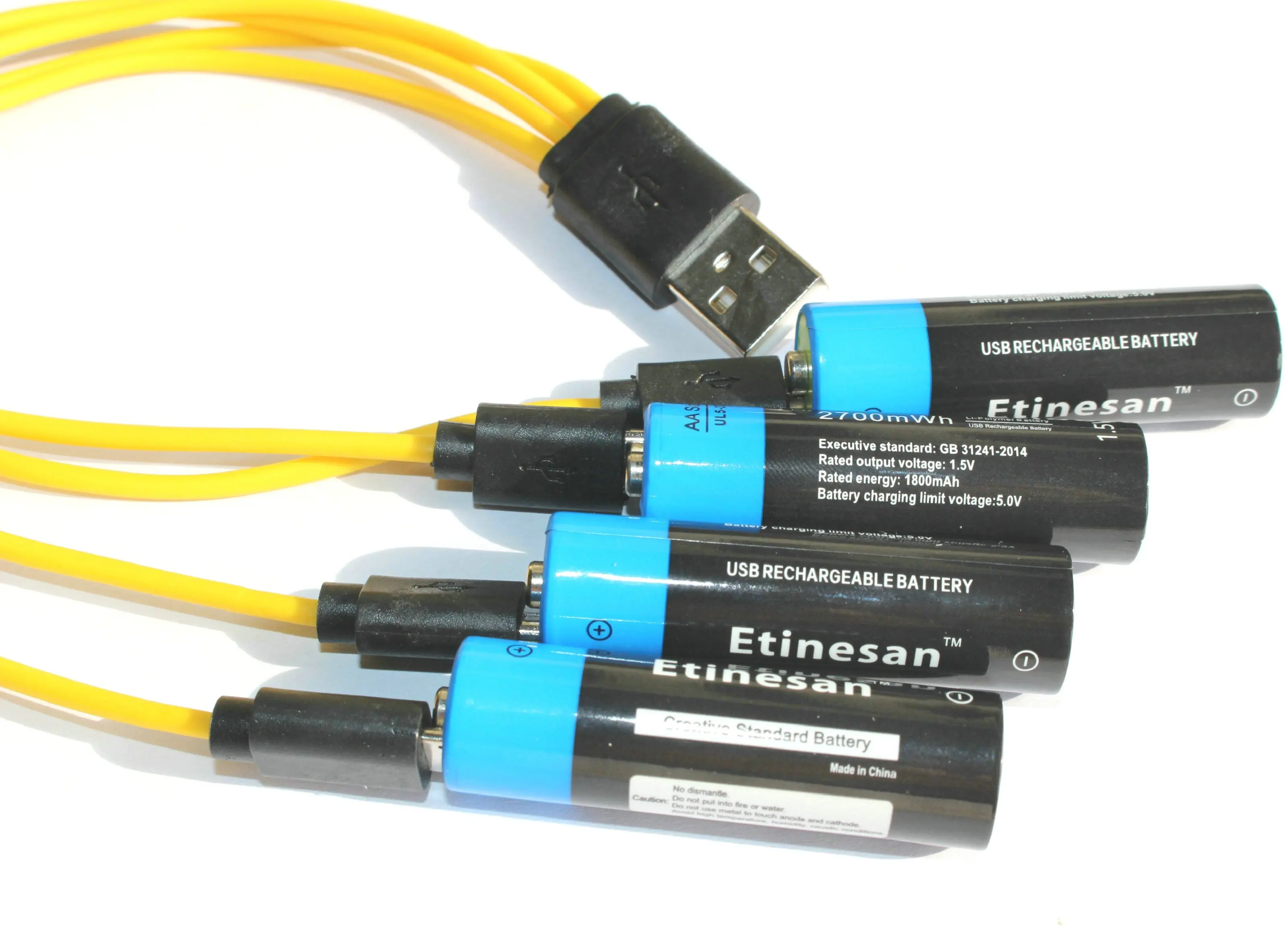 Etinesan 1,5 V 2700mWh AA Li-polymer genopladelige lithium li-ion batterier, hurtig opladning til Mikrofon,Kamera,spil,legetøj ect.