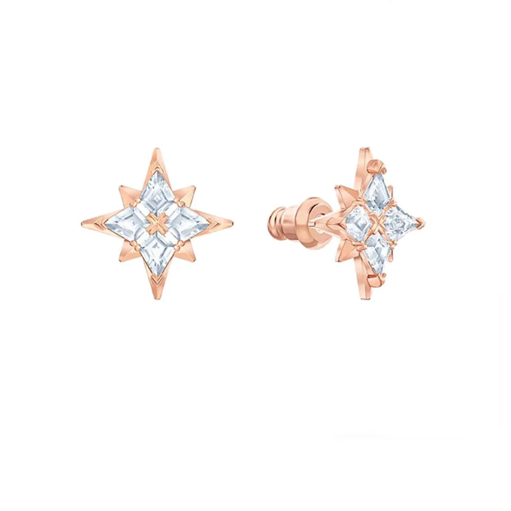 Fashion Smykker i Høj Kvalitet SWA1:1, Charmerende Enkle, Klassiske Star Snowflake Halskæde Kvindelige Romantisk Gave