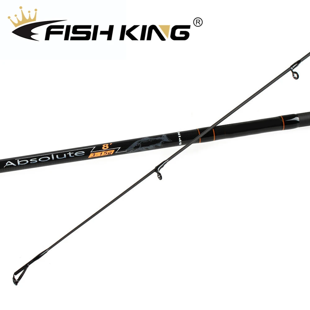 FISK KING BLACK Carbon Spinning fiskestang 1,8 m/1.98 m/2.1 m/2.4 m/2,7 m 2 Sektioner Lokke fiskestang til Gedde Fiskeri pole
