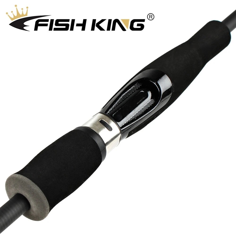 FISK KING BLACK Carbon Spinning fiskestang 1,8 m/1.98 m/2.1 m/2.4 m/2,7 m 2 Sektioner Lokke fiskestang til Gedde Fiskeri pole