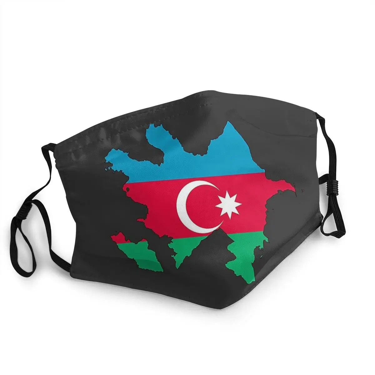 Flag, Kort Aserbajdsjan Maske Mænd Ikke-Disponible Ansigt Maske Anti Støv Beskyttelse Åndedrætsværn Maske