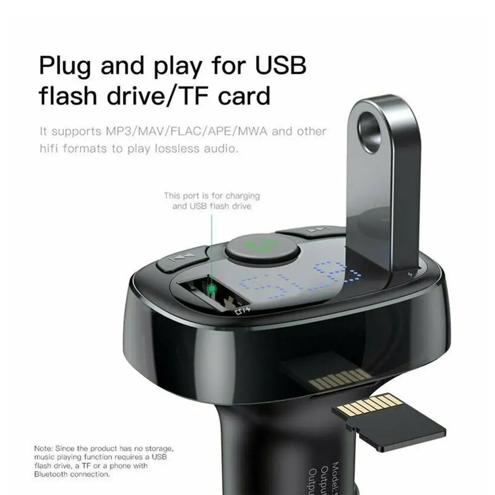 FM-Senderen Modulator Bluetooth Håndfri bilsæt Lyd MP3-Afspiller Med 3,4 Et Dobbelt USB Bil FM-Transmittor Telefon Oplader