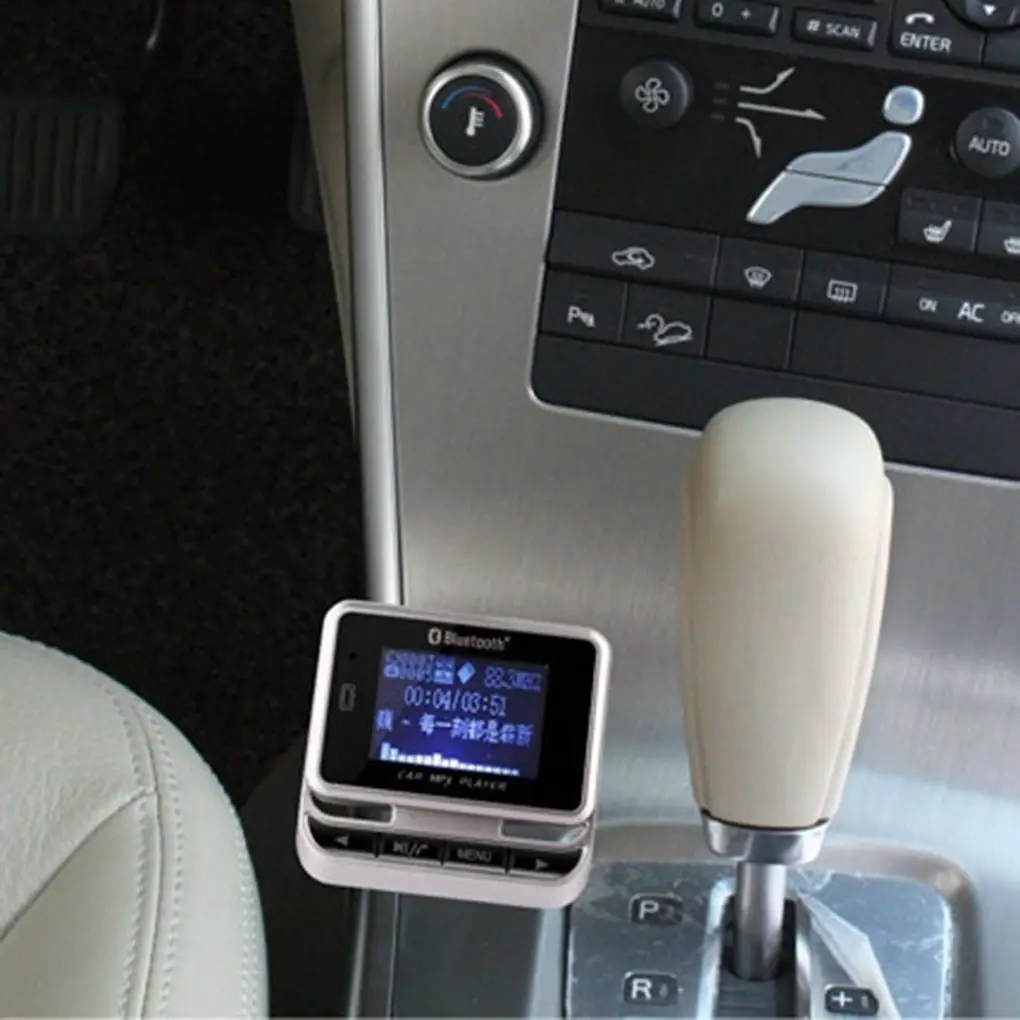 FM12B 1.44 Tommer Trådløs FM-Sender Radio Adapter LCD-Bluetooth Car MP3-Afspiller, Håndfri USB Bil Oplader, Fjernbetjening