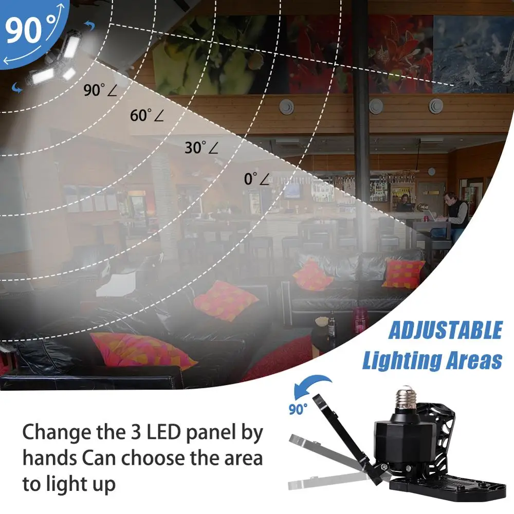 Folde Garage Iluminacion Lampe 40W Led Spotlight 4000lm Super Lyse Led-arbejdslampe Til Udendørs Camping Lampe Ufo
