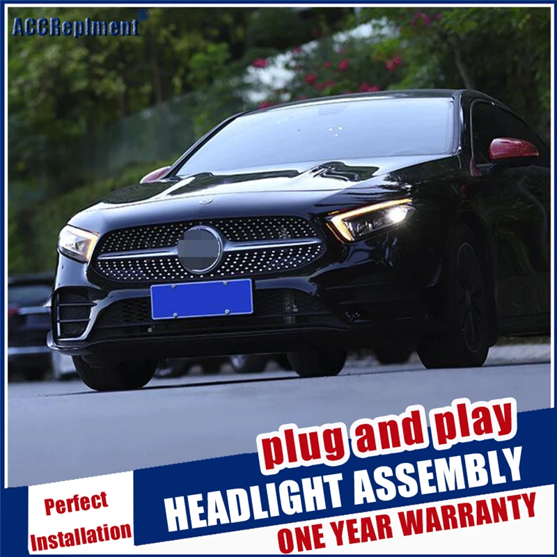 For A-Klassen W177 forlygter bil styling Til A180 A200 forlygter 2019 2020 i Alle LED hoved lys led Linse Projektor LED-KØRELYS