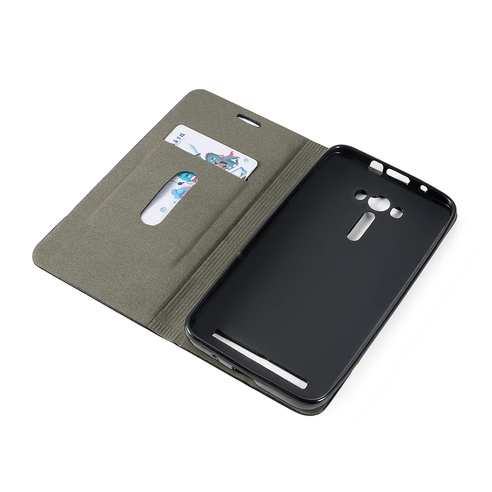 For Asus Zenfone 2 Laser ZE550KL Flip Book Case Silicone Back Cover For Asus Zenfone 2 Laser 5.5
