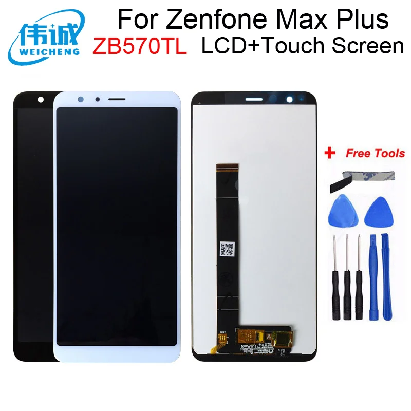 For ASUS ZenFone Max Plus M1 LCD-ZB570TL X018DC X018D LCD-Skærm Touch screen Digitizer Sensor Glas Montering Med Ramme Værktøjer