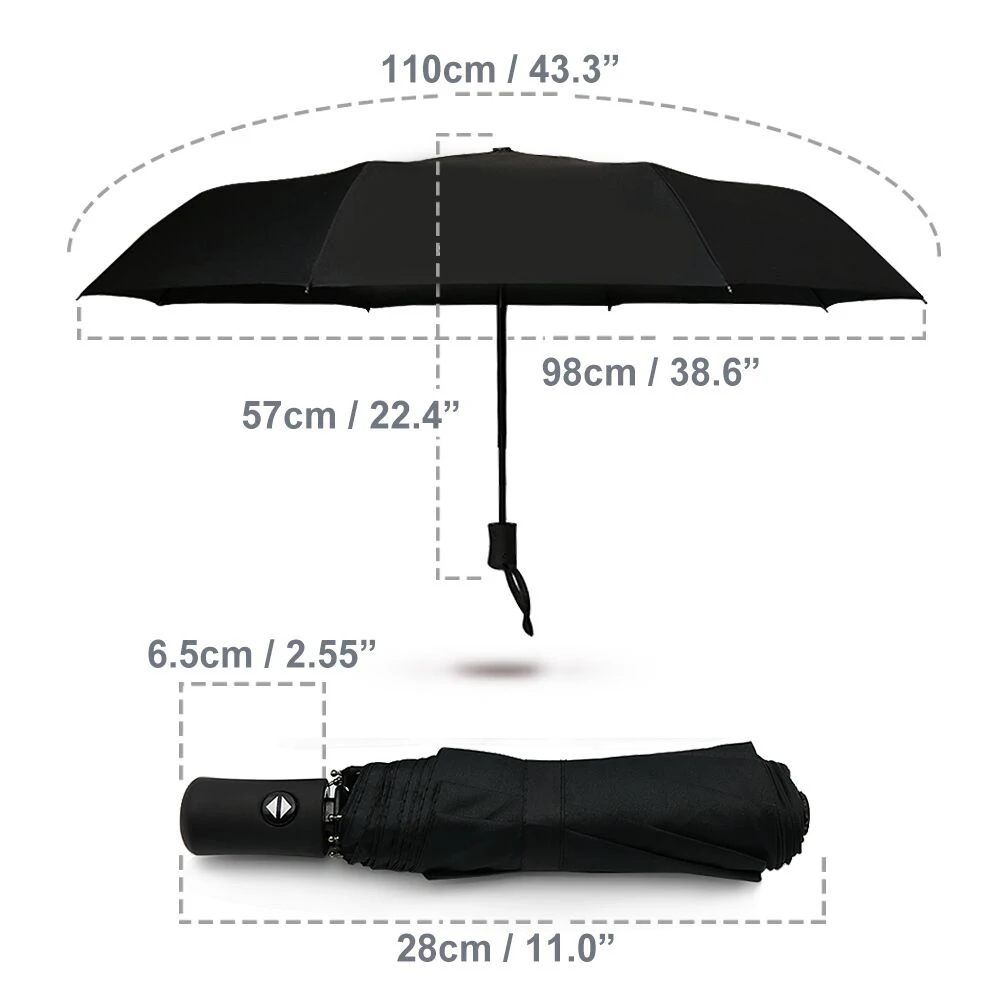 For Cadillac Alle Køretøjets Logo erhvervsministeriet Bærbare Paraply Bil Gadgets Udendørs Sun Beach Fuldt Automatisk Paraply Skygge