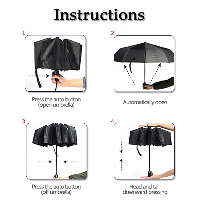 For Cadillac Alle Køretøjets Logo erhvervsministeriet Bærbare Paraply Bil Gadgets Udendørs Sun Beach Fuldt Automatisk Paraply Skygge