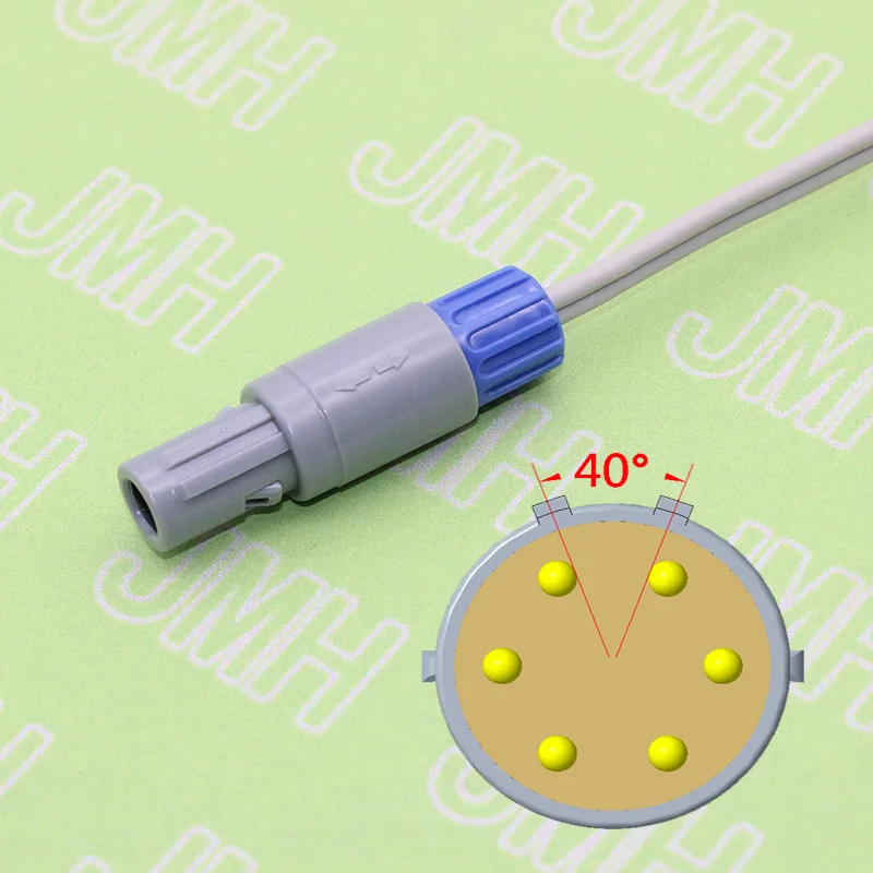 For dobbelt groove Edan Pulse Oximeter overvåge Voksen/Pædiatrisk/Neonatal spo2-sensor,6pin redel finger probe-kabel.