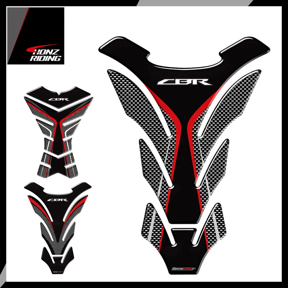 For Honda CBR 250RR 600RR 900RR 1000RR 650F 500R Fireblade Tankpad 3D Carbon-look Motorcykel Tank Pad Beskytter Decal
