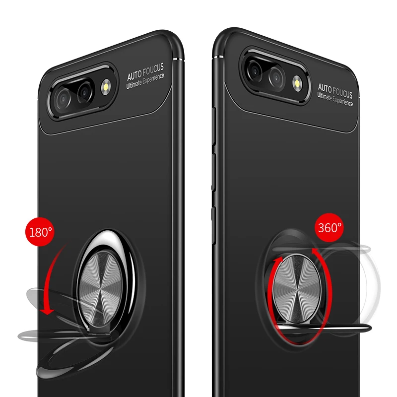 For Huawei Honor 9C 9A 9S 20S 8X 9X Max 10 9 V10 7X lite Pro Nova 5T Tilfælde Blødt silikone Cover Finger Ring Bil Magnet Holder Funda