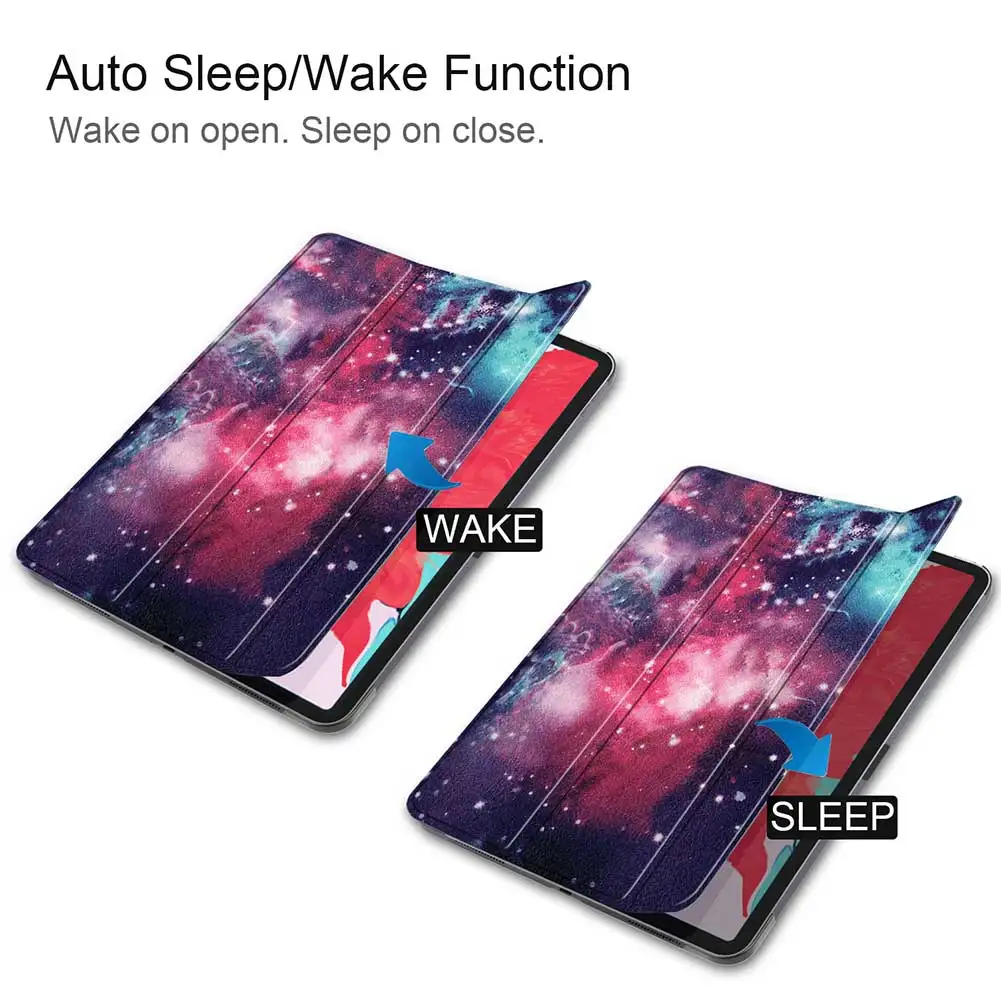 For iPad Pro 11 2020 Trykt PU Læder Flip Stå Dække Funda Shell Auto Sleep-Wake Smart Case Til iPad Pro 2020 11