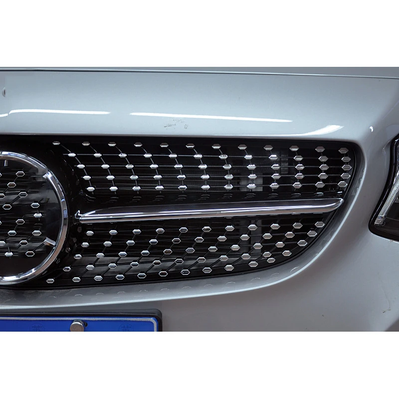 For Mercedes-Benz E-Klasse W212 W213 Bil styling Midten grille ABS plast Sølv Sort front kofanger grill Auto Center Gitter