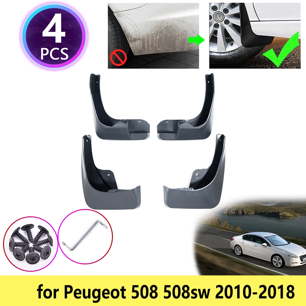For Peugeot 508 sw 508sw 2010~2018 2011 2012 2013 2016 Stænkskærme Mudflap Fender Mudder Klap Klap Splash Vagter Tilbehør