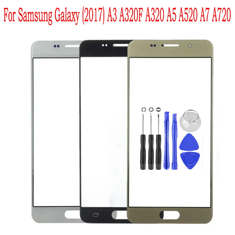 For Samsung Galaxy A3 A5 A7 2017 Touch Screen LCD Skærm, Front, Ydre Glas Linse Panel Dækker Reparation Udskiftning A320 A520 A720