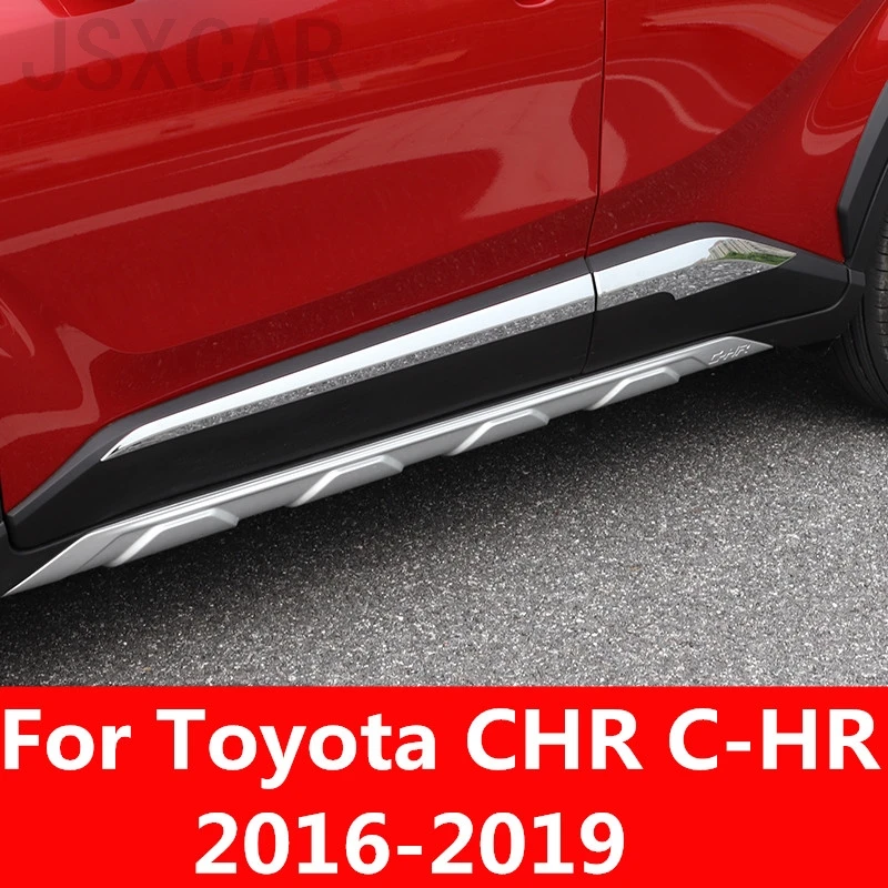 For Toyota CHR C-HR 2016-2019 Ændret særlige udvendige side nederdel anti-kollision stribe dekoration bil døren lyse stribe