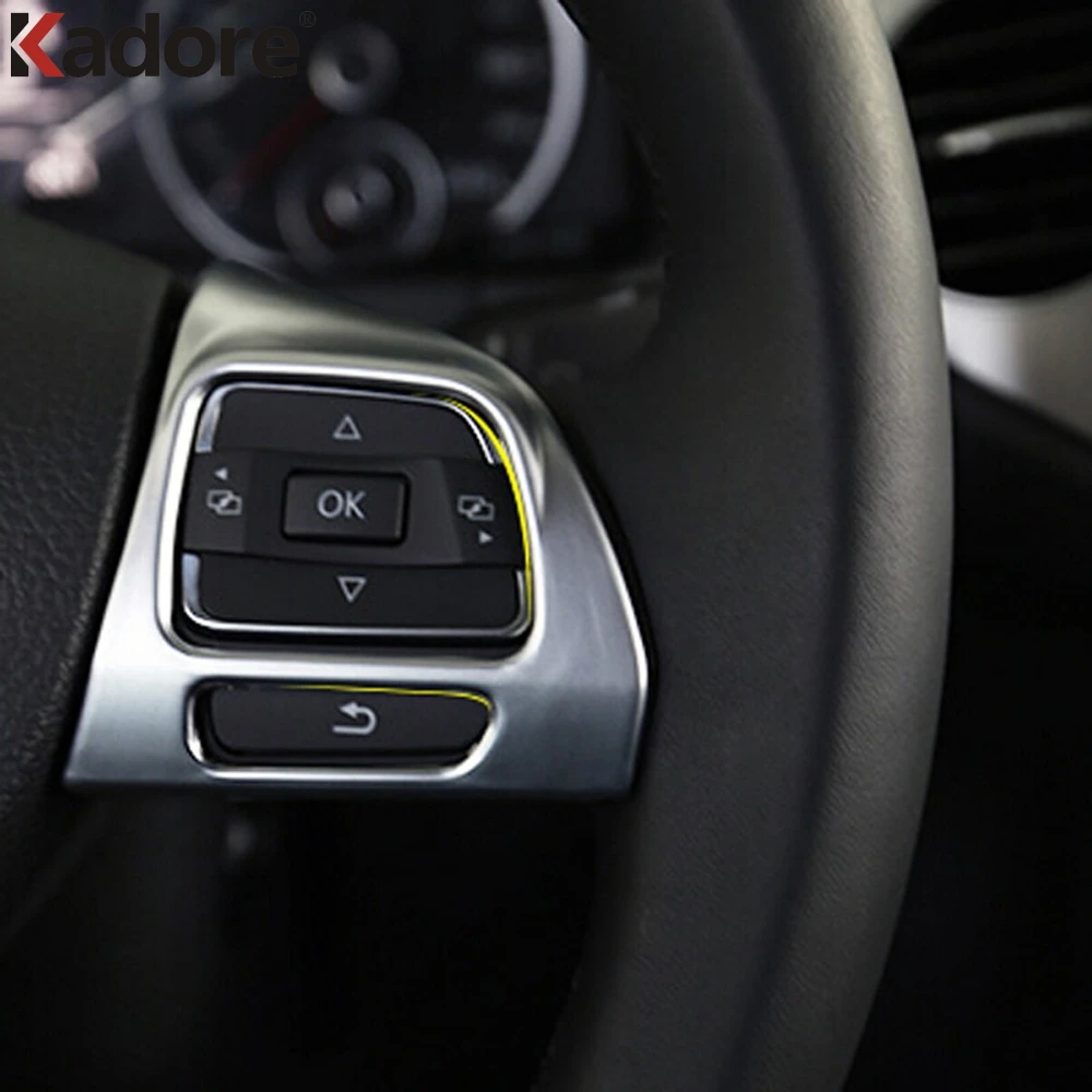 For Volkswagen Tiguan 2013 ABS Mat Rattet Ramme Panel Dekoration Dække Trim Bil Indvendigt Tilbehør