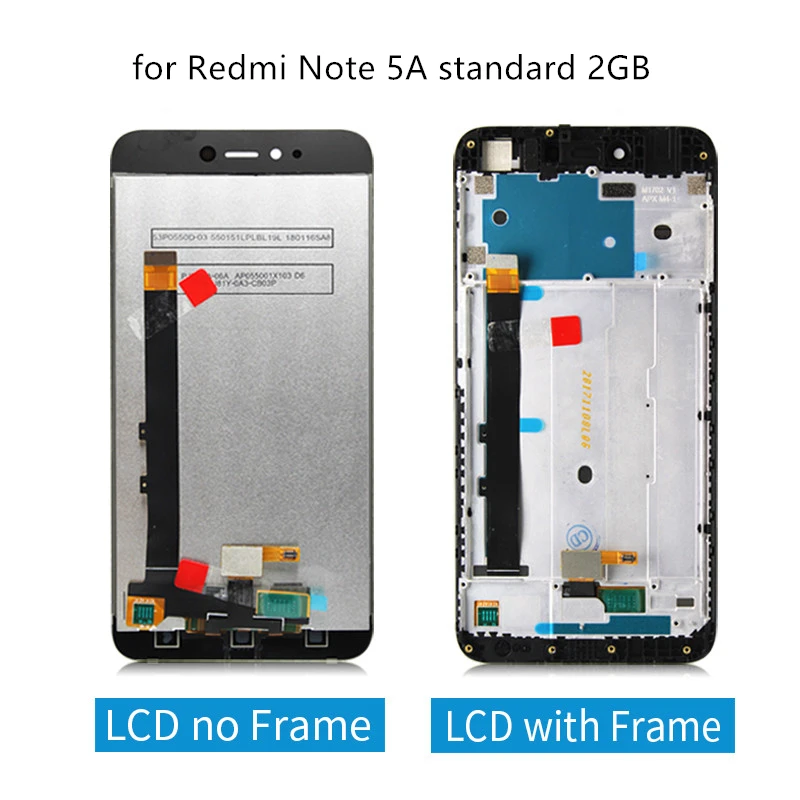 For Xiaomi Redmi Bemærk 5A lcd-Touch Screen Digitizer Assembly med Ramme for Redmi Bemærk 5A prime vise 2/3/4GB reservedele