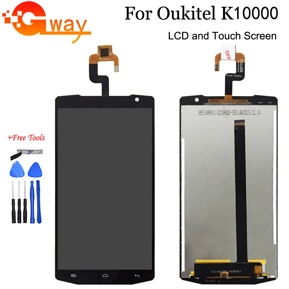 FSTGWAY Testet For Oukitel K10000 LCD Display+Touch Screen Digitizer Assembly+Gratis Værktøjer