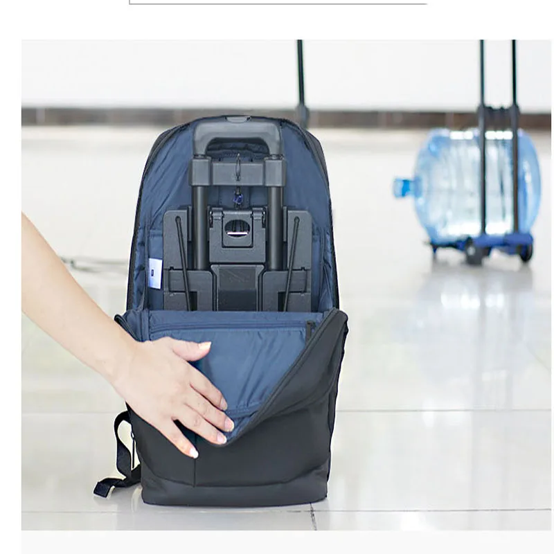 Fuld Folde Rustfrit Stål Bagage Bil ABS Folde Flatbed Bagage Nem At Bære Trolley Kuffert Schoolbags Indkøbsvogne