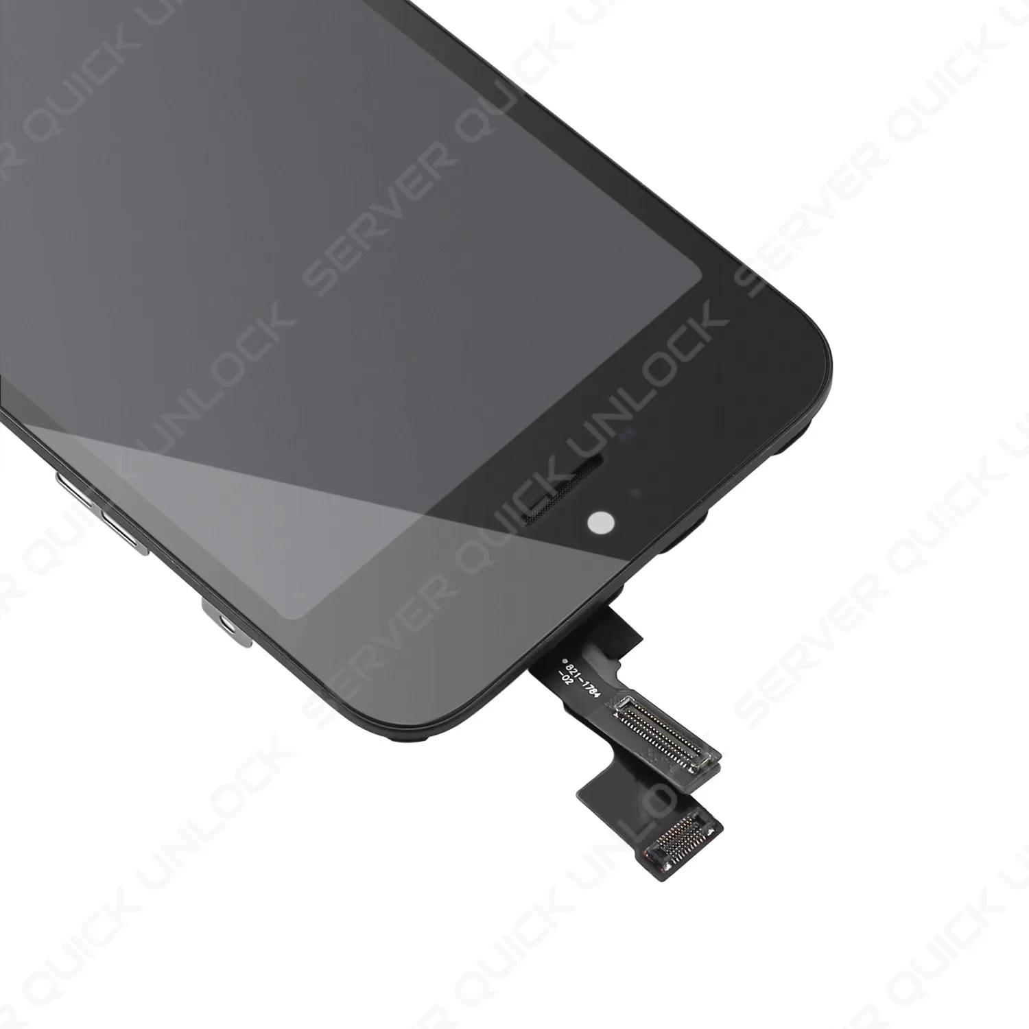 Fuld skærm til iPhone SE Sort touch digitizer + LCD + sort ramme + hærdet glas AAA kvalitet + 24 timer forsendelse