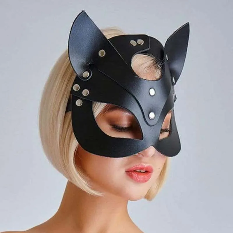 Fullyoung Sexet Cosplay Bdsm Fetish Maske Kvinder, Halloween, Karneval Maskerade Bundet Masker Voksen Spil Speciel Kat Ører Masker