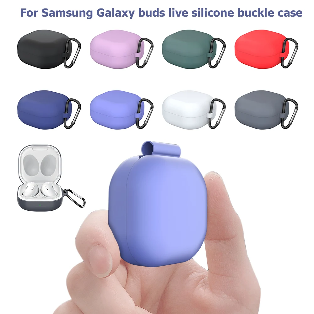 Fundas for Galaxy Knopper Live tilfælde mode, Non-slip silikone Trådløse hovedtelefoner Beskyttelse Tilfældet for Samsung Galaxy Knopper Live-dækning