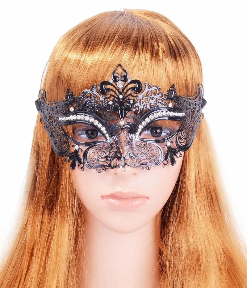 FunPa Kvinders Laser Cut ansigtsmaske Damer Charmerende Hule Metal Halv Maske Luksus Venetianske Temmelig Maskerade Maske