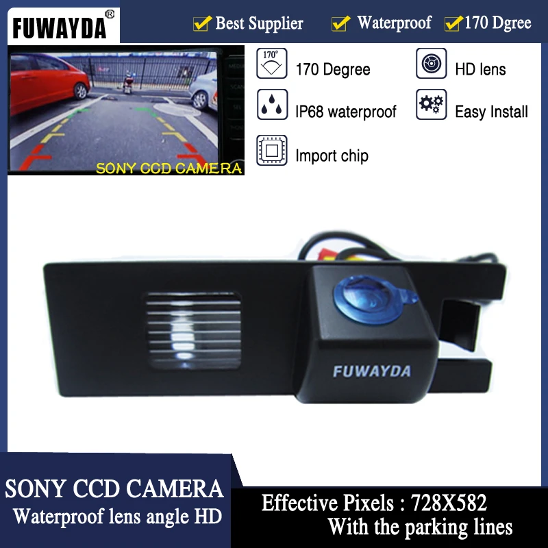 FUWAYDA SONY CCD Chip Car Rear View Reverse Parkering KAMERA til Opel Corsa, Astra Vectra Meriva opel Zafira Fiat Grande Punto HD