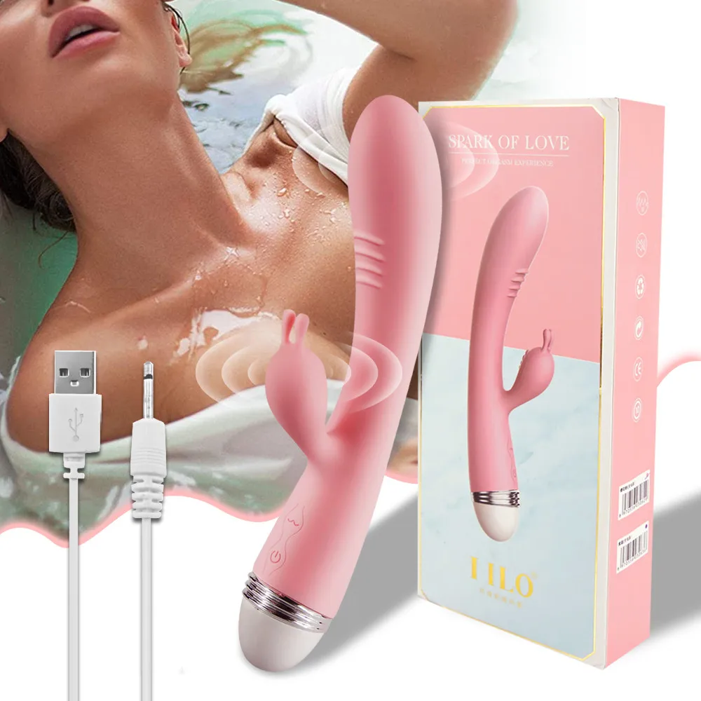 G Spot Rabbit Dildo Vibrator Sex Legetøj til Kvinder Klitoris Stimulator Vagina, Fisse Massageapparat Kvindelige Onani Dobbelt Vibratorer