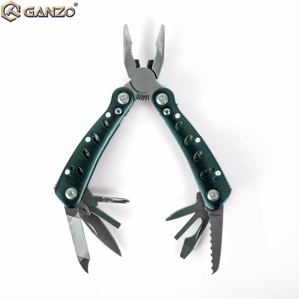 Ganzo Mini Multi Tænger Lomme EDC Camping Værktøj w/ Nylon pose 2019s(G101-S) lys blå folde tang kniv skrue taske værktøjer sæt
