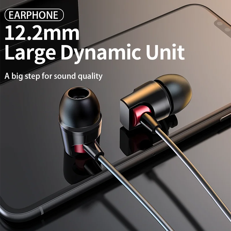 GENAI In-Ear Kablede Hovedtelefoner med Mikrofon-3,5 mm Øretelefoner Dyb Bas Musik, Sport Stereo Gaming Headset Til Xiaomi Huawei iPhone