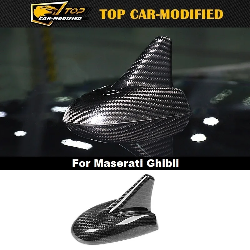 Gratis forsendelse Undgå at ridse bilen tilbehør kulfiber hajfinne Antenne Cover Trim for Maserati Ghibli 2013 op