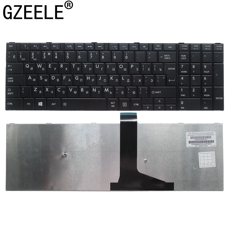GZEELE Nye RUC-Tastatur Til Toshiba Satellite C75D L70 L75 S50 S55 C70 C70-EN C70D C75 Sort russisk Laptop Tastaturer