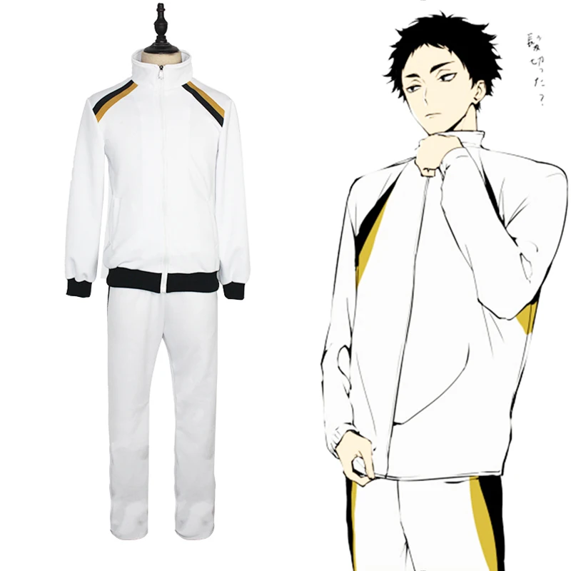 Haikyuu Cosplay Fukurodani Academy Volleyball Team Uniform Kostume Uniform Unisex Frakke Jakke+Bukser Sportstøjet