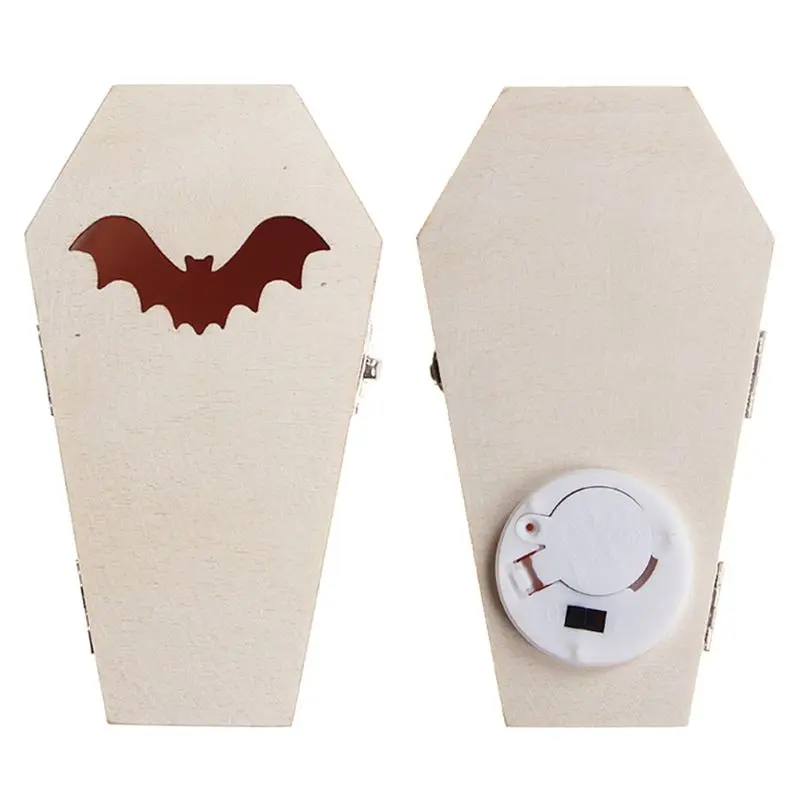 Halloween Dekorationer Træ-Kisten Bat lyskasse Ornamenter Hjem Part Forsyninger til Soveværelse, Stue