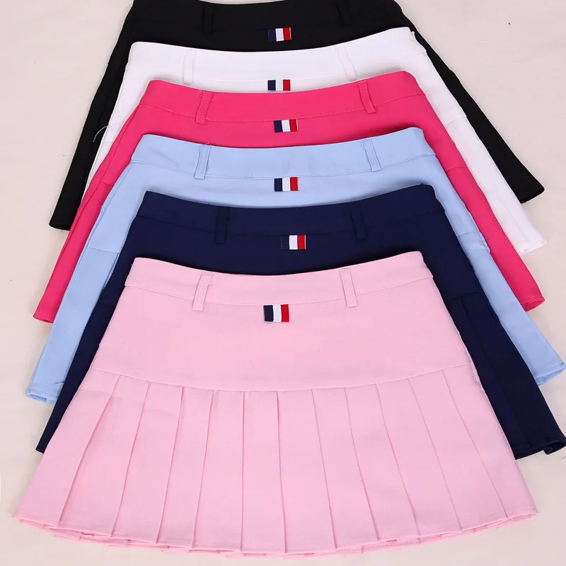Harajuku Ulzzang Høj Talje Bolden Denim Plisserede Nederdele Lolita Style Piger Tennis Nederdel Mini Søde piger A-linje Golf Nederdel Kort