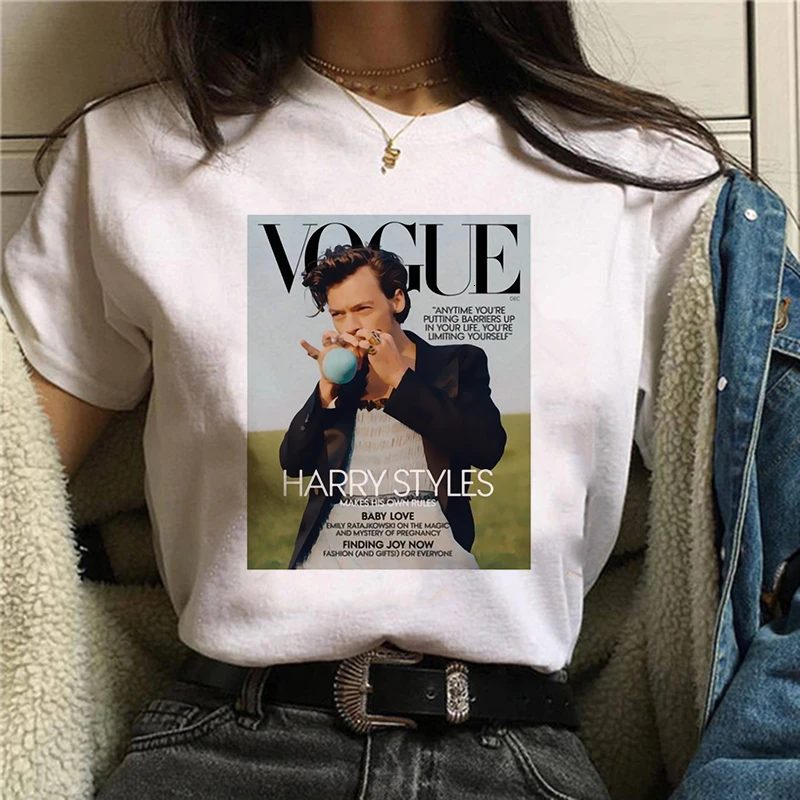 Harry Styles T-Shirt Kvinder Harajuku Tee Æstetiske Streetwear Tøj Ulzzang Tshirt Vintage Hip Hop Fashion T-shirt Kvindelige 2021