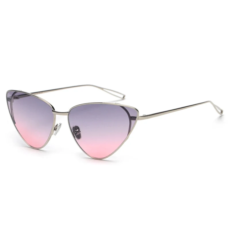 HBK Damer Mode Små Cateye Solbriller 2019 Ny Trekant Sød Sexet Retro Cateye solbriller Kvinder Mænd Vintage Briller UV400