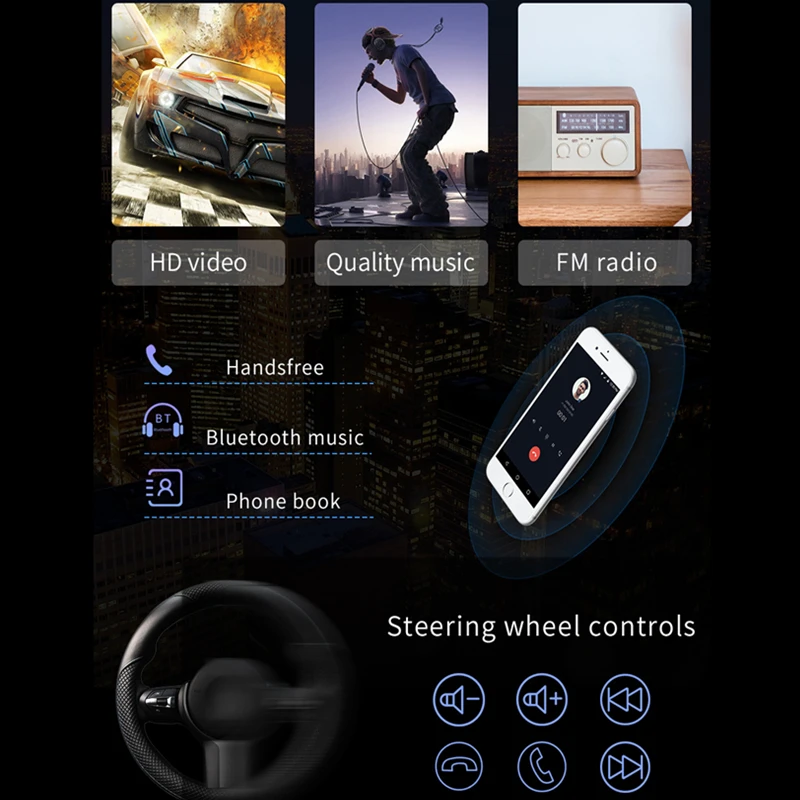 Hcool 2 Din Bil Radio GPS Til Android Auto Bil Bluetooth MP5 Afspiller Radio Autoradio Mms-Kørsel Optager Dobbelt Din Radio