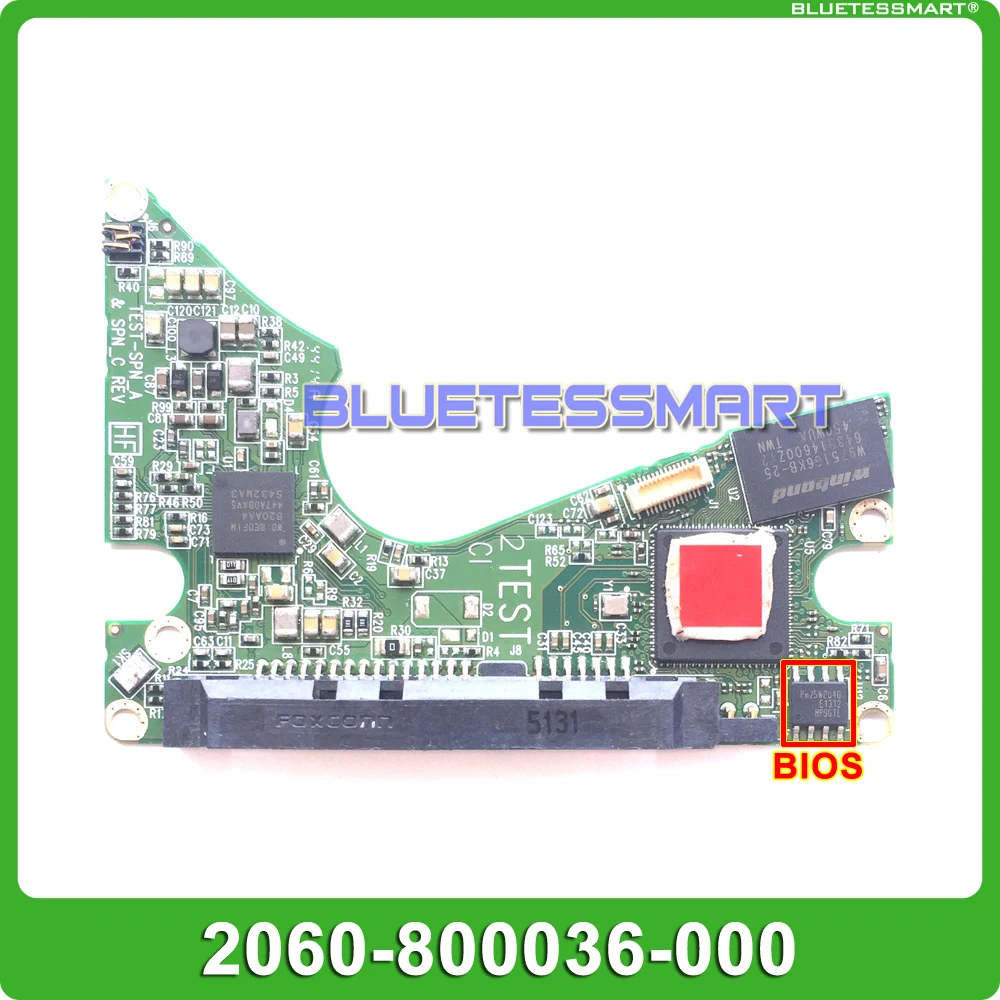 HDD PCB logic board printed circuit board 2060-800036-000 REV P2 for WD 2.5 SATA harddisk reparation-data recovery