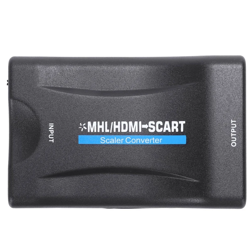HDMI til SCART Converter HDMI-Indgang SCART Output Composite Video HD Stereo Audio Adapter 720p / 1080p for HDTV DVD-NTSC-PAL til HD