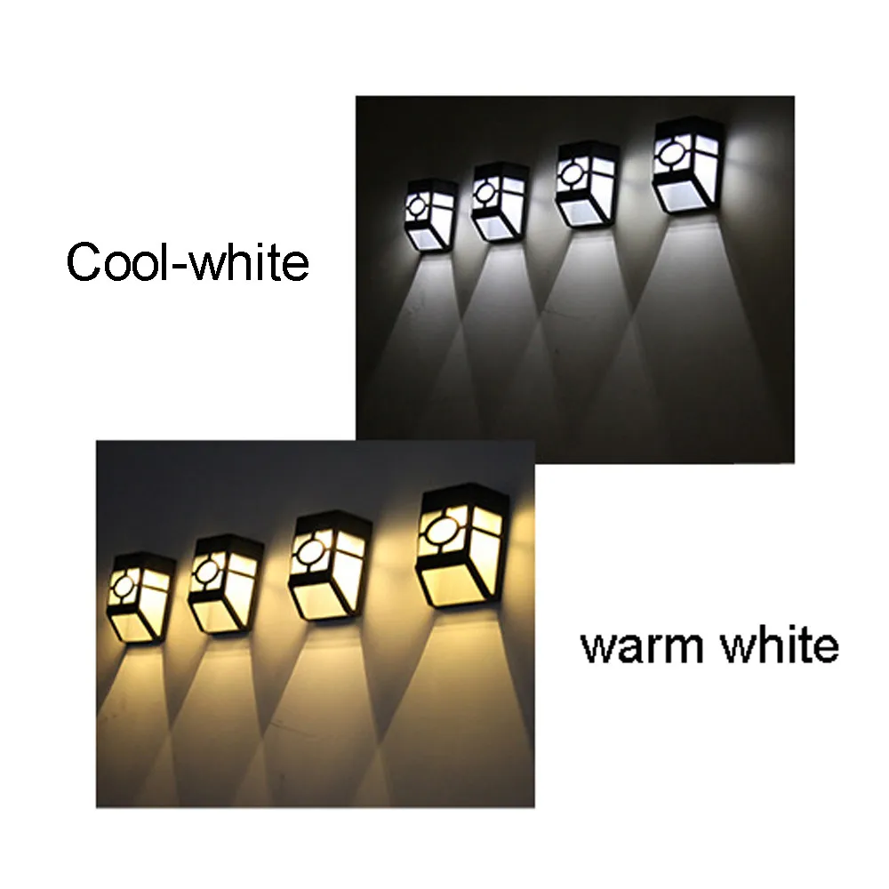 Helt Ny, Høj Kvalitet væglampe Solar Light 2 LED Udendørs Haven Væggen Vej Værftet Landskab Belysning Cool Varm Hvid #20