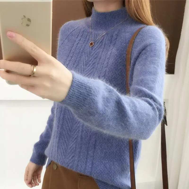 Heydress 2019 Efteråret Løs Koreanske Kvinder Strik Pullover Mænds Solid Turtleneck Sweater Kvindelige Varm Langærmet Trøjer