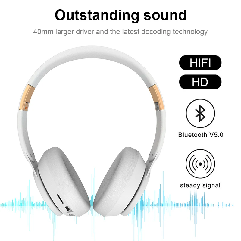High-Grade T7 Trådløse Hovedtelefoner til en Bluetooth-5.0 Headset Sammenklappelig Stereo Støj Hovedtelefoner Med Mikrofon headset-Knap kontrol
