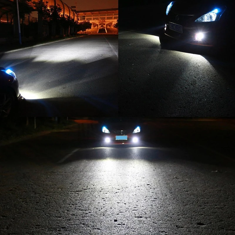High Power Auto Tåge Lys Lampe Ultra Lyse H8 Led Pære 100W Bil Forlygter, tågelys Hvid Bil-lyskilde 2 STK gratis fragt